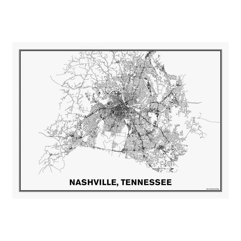 Street Map of Nashville, Tennessee Jigsaw Puzzle