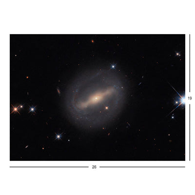 Hubble Telescope Image Of Barred Spiral Galaxy MCG+07-07-072 Inside The Perseus Cluster Jigsaw Puzzle