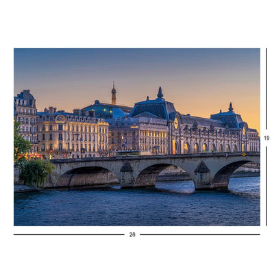 Pont Royal And Musee d'Orsay At Dusk, Paris Jigsaw Puzzle