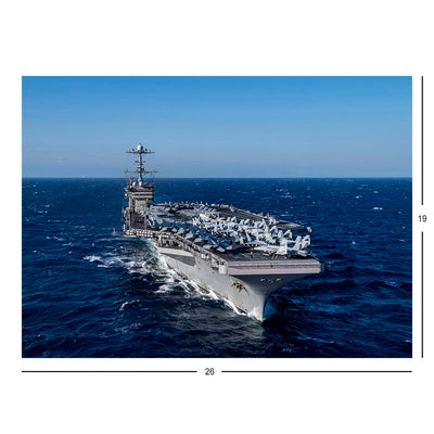 Aircraft Carrier USS Harry S. Truman (CVN 75) Training In The Atlantic Ocean Jigsaw Puzzle