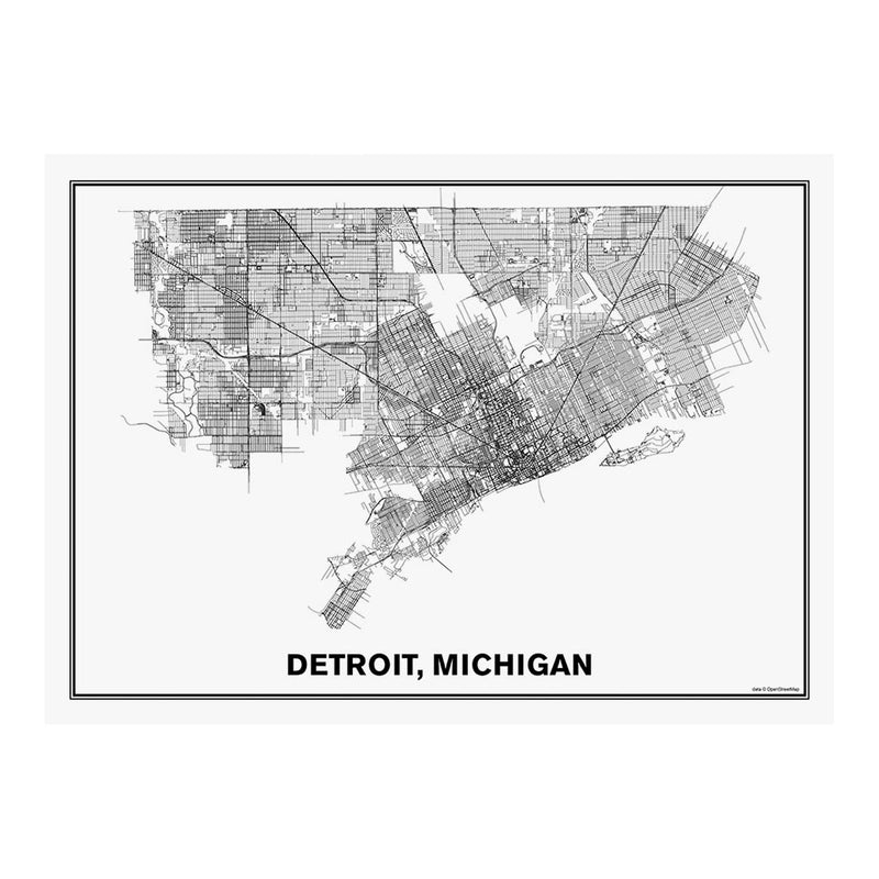 Street Map of Detroit, Michigan Jigsaw Puzzle