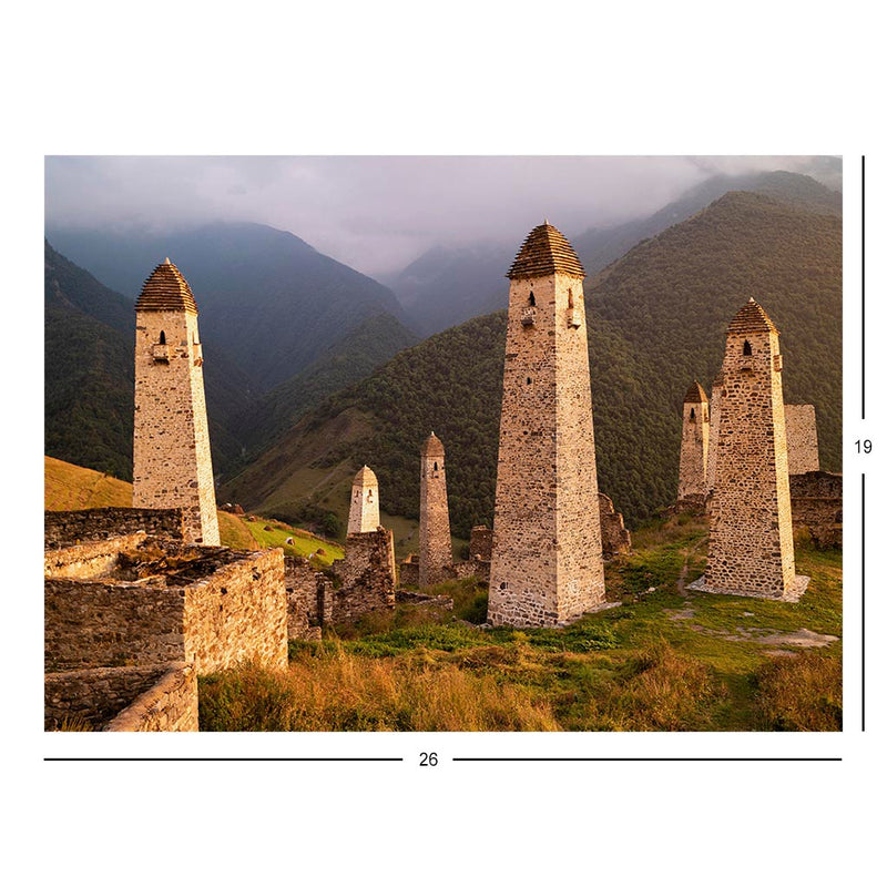 The Erzi Medieval Complex, Armkhi Valley, Republic of Ingushetia Jigsaw Puzzle