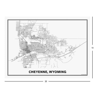 Street Map of Cheyenne, Wyoming Jigsaw Puzzle