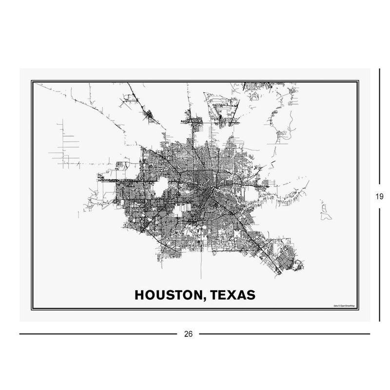 Street Map of Houston, Texas Jigsaw Puzzle