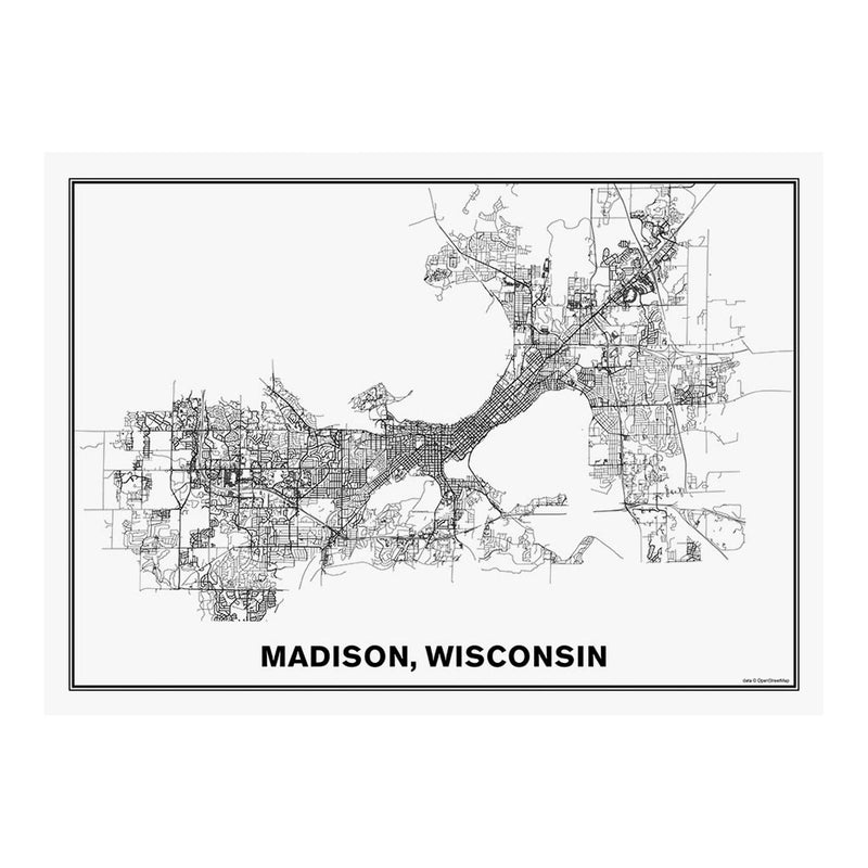 Street Map of Madison, Wisconsin Jigsaw Puzzle