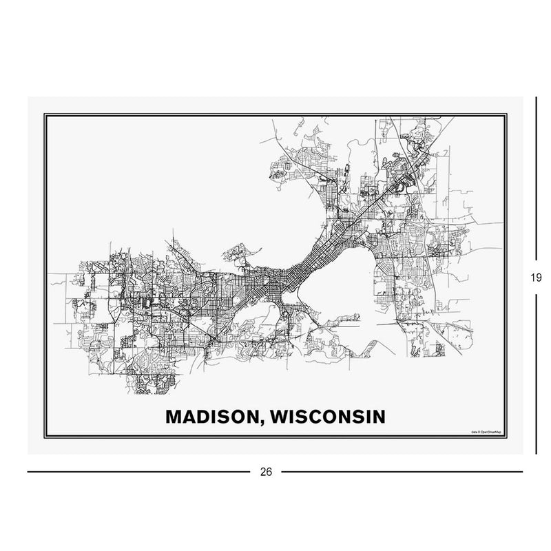 Street Map of Madison, Wisconsin Jigsaw Puzzle