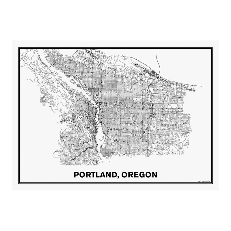 Street Map of Portland, Oregon Jigsaw Puzzle