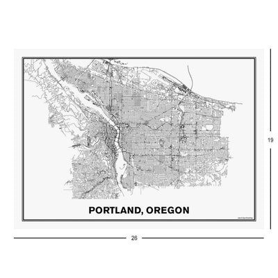 Street Map of Portland, Oregon Jigsaw Puzzle