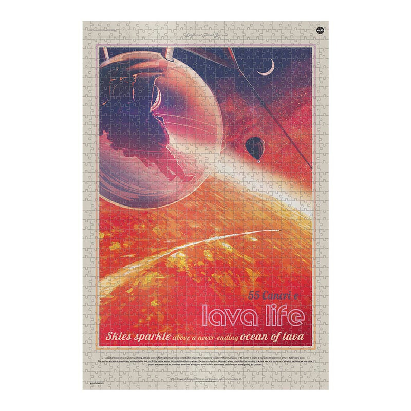 Retro NASA Jigsaw Puzzle: 55 Cancri e Lava Life