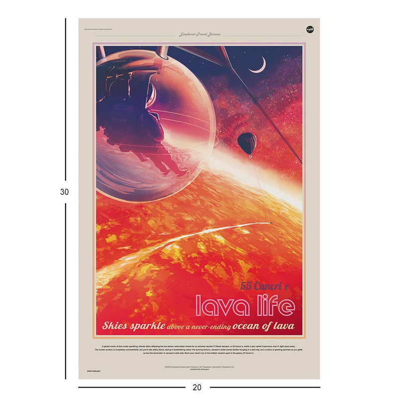 Retro NASA Jigsaw Puzzle: 55 Cancri e Lava Life