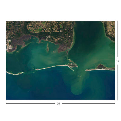 Landsat Image of Dauphin Island, Mobile Bay, AL Jigsaw Puzzle