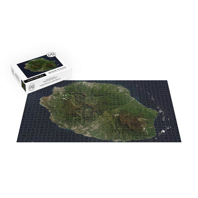 Landsat 8 Image of Piton des Neiges (Snow Peak) On Reunion Island Jigsaw Puzzle