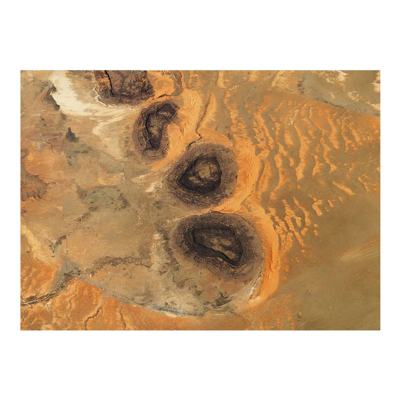 ISS Photograph of Black Mesas and Sand Dunes in Mauritania Jigsaw Puzzle