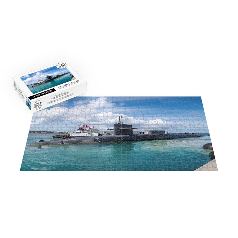 Guided-Missile Submarine USS Michigan (SSGN 727) Departs Naval Base Guam Jigsaw Puzzle