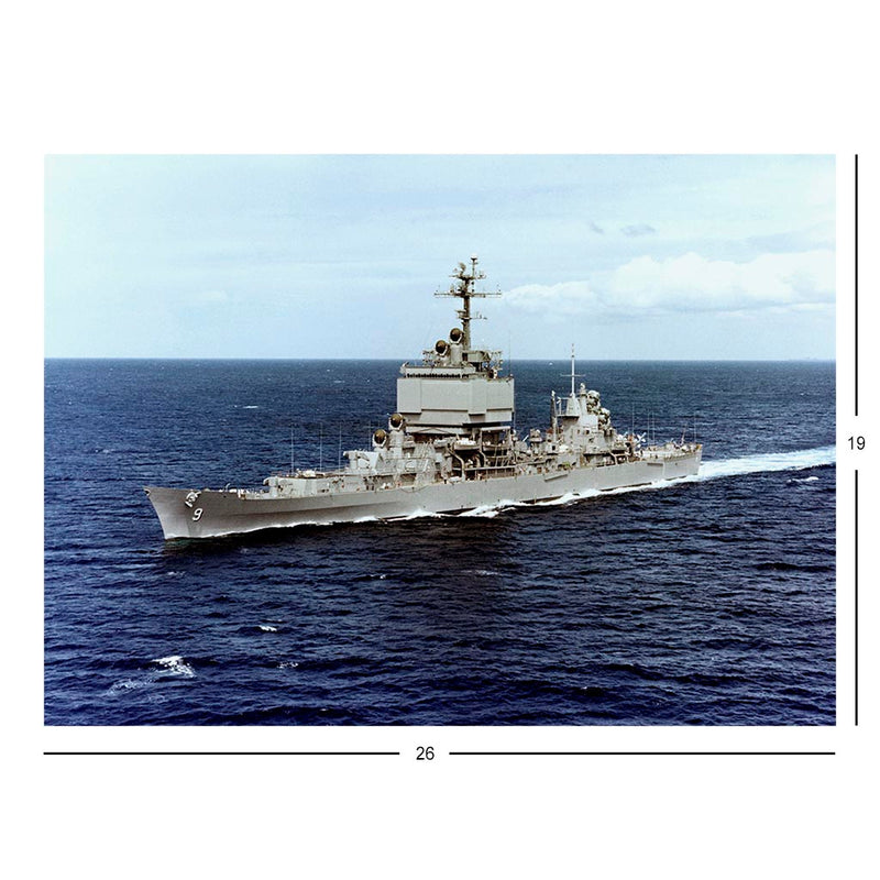 Guided Missile Cruiser USS Long Beach (CGN-9) Underway Off Oahu, HI Jigsaw Puzzle